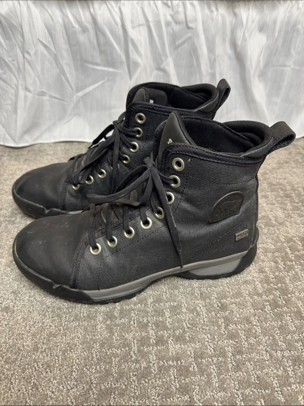 Sorel Men's Paxson 64 Black Lace-Up High-Top Boots